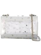 Orciani Star Studded Clutch, Women's, Grey, Patent Leather