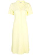 Opening Ceremony Lace-up Back Shirt Dress - Yellow