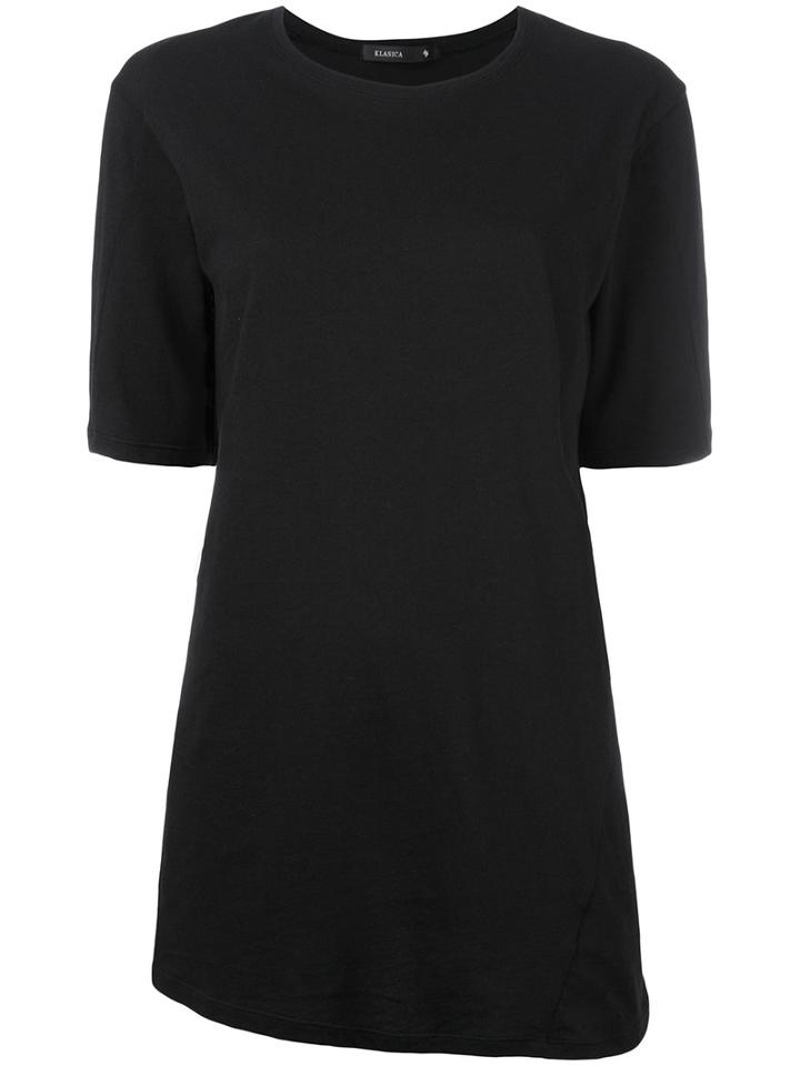 Klasica - 1/2 Sleeve T-shirt - Women - Cotton - 2, Black, Cotton
