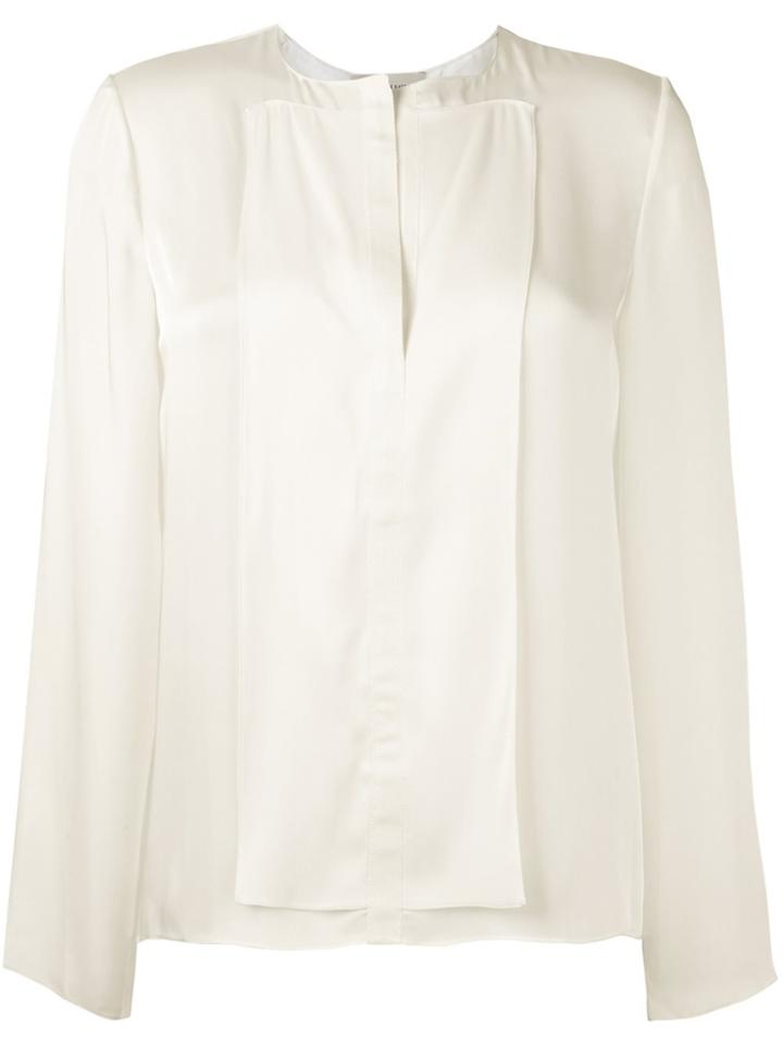 Maison Rabih Kayrouz Split Neck Blouse - Nude & Neutrals