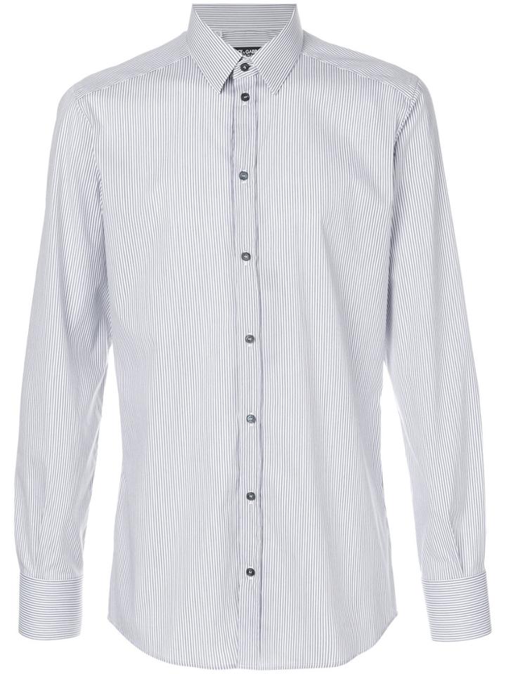 Dolce & Gabbana Striped Slim Fit Shirt - Blue