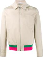 J.w.anderson Contrast Stripe Bomber Jacket, Men's, Size: 50, Nude/neutrals, Cotton/viscose