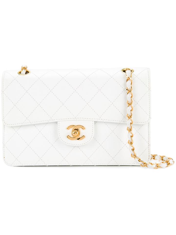 Chanel Vintage Diamond Stitch 23 Handbag - White