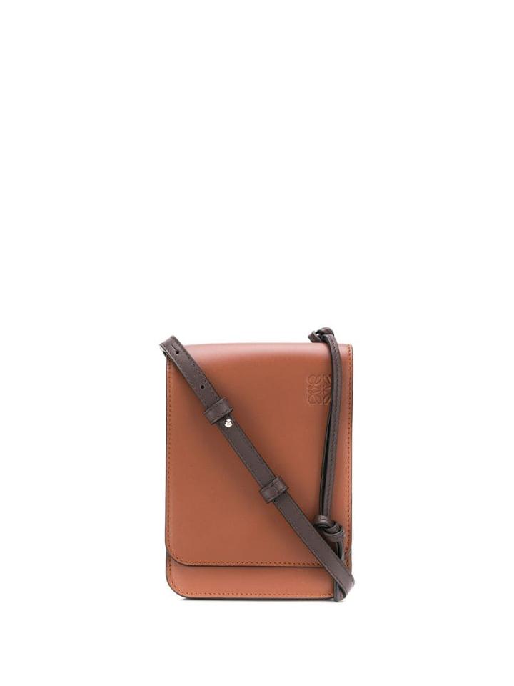 Loewe Logo-embossed Lanyard Bag - Brown