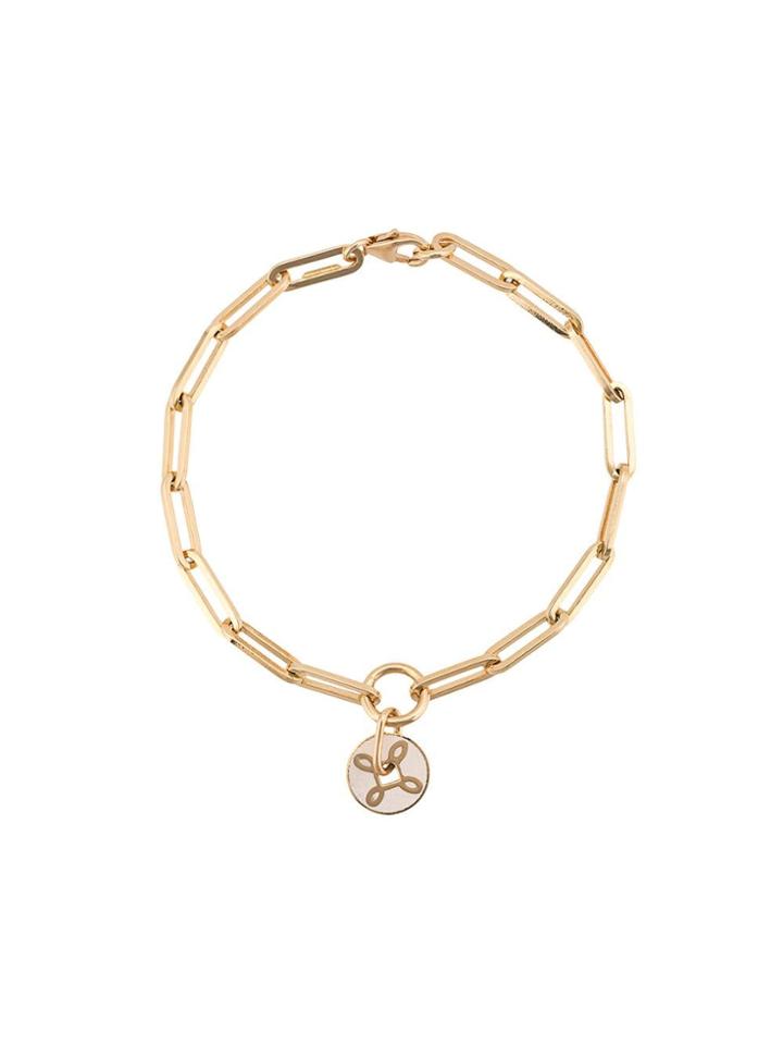 Foundrae 18kt Yellow Gold True Love Knot Fob Clip Bracelet