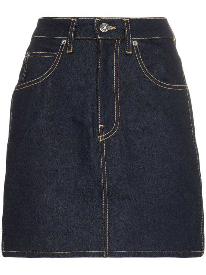 Eve Denim Eve Tallulah Wh Strgt Dnm Skt Mini - Blue
