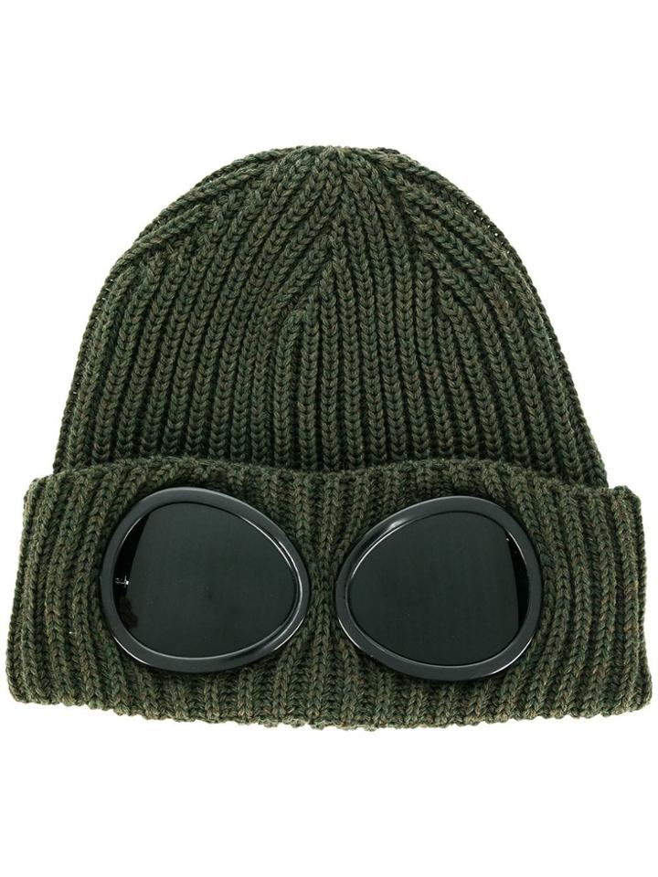 Cp Company Glasses Knit Cap - Green
