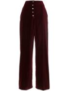 Stella Mccartney Velvet Wide-leg Trousers - Red