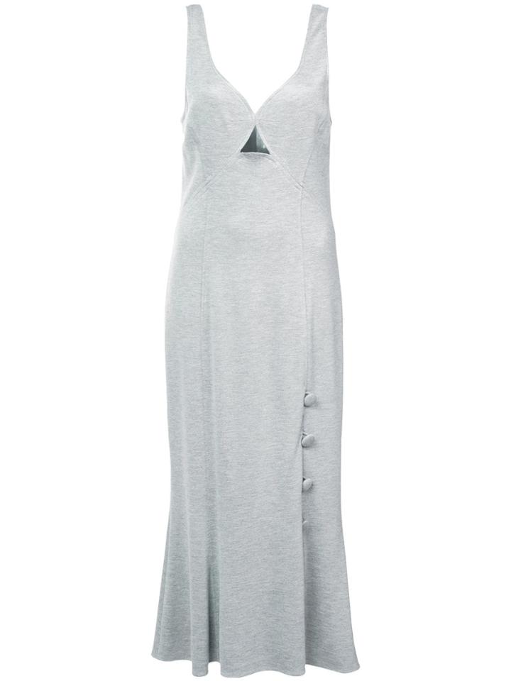 Prabal Gurung Buttoned Slit Dress - Grey