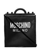 Moschino Logo Mesh Shoulder Bag - Black