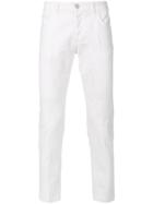 Entre Amis Distressed Slim Fit Jeans - White
