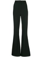 Hebe Studio Slim-fit Fishtail Trousers - Black