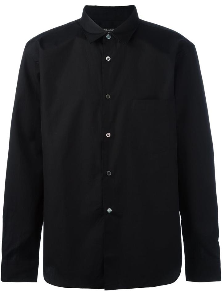 Comme Des Garçons Homme Plus Button Down Shirt, Men's, Size: Medium, Black, Cotton