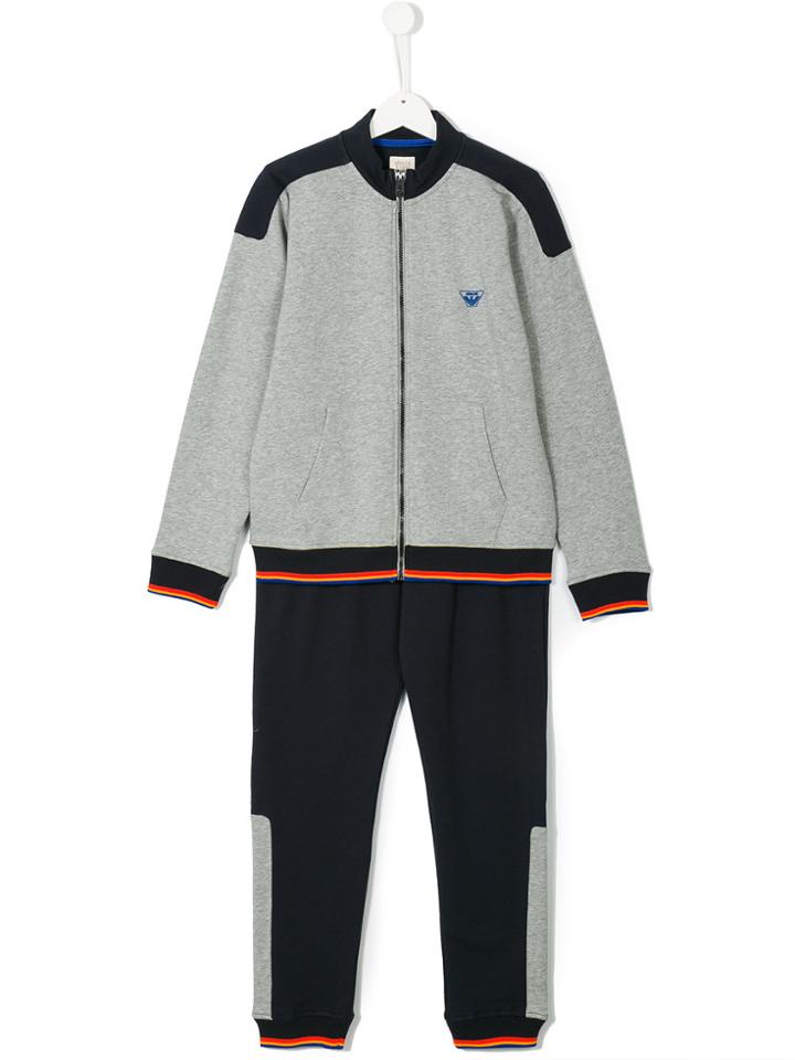 Armani Junior Zip Cardigan - Grey