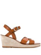 A.p.c. Judith Wedge Sandals - Brown