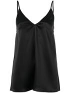 Ssheena V-neck Slip Vest - Black