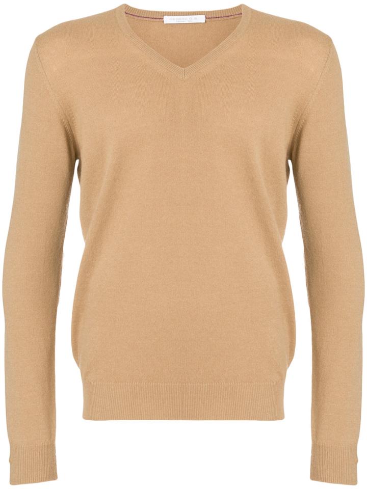 Cenere Gb V-neck Sweater - Brown