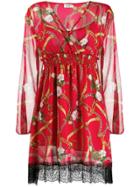 Liu Jo Floral Print Dress - Red