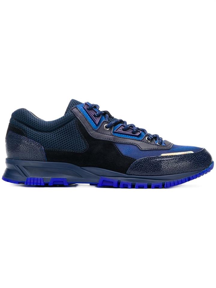 Lanvin Colour Block Sneakers - Blue