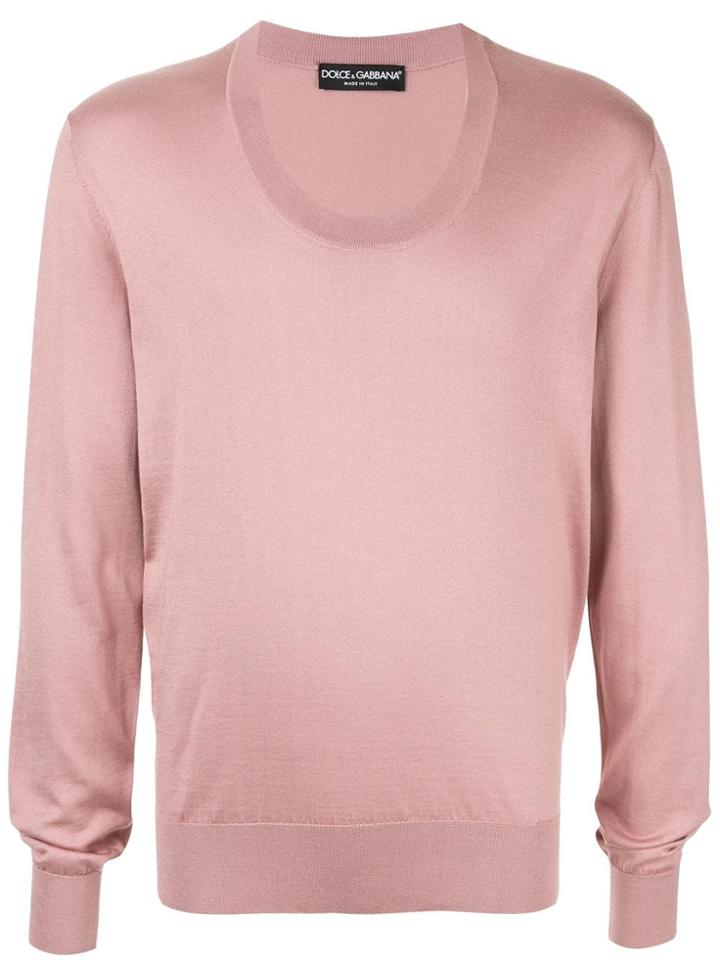Dolce & Gabbana Round Neck Sweater - Pink