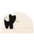 Le Chapeau Cat Embellished Hat - White