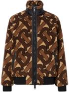 Burberry Monogram Fleece Jacquard Jacket - Brown