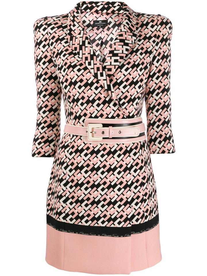 Elisabetta Franchi All-over Logo Dress - Pink