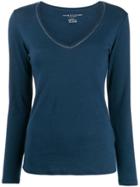 Majestic Filatures V-neck Long-sleeved Top - Blue