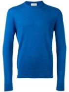 Ballantyne Slim-fit Pullover, Men's, Size: 48, Blue, Cotton/cashmere