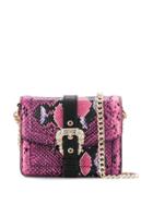 Versace Jeans Couture Snakeskin Print Mini Bag - Pink