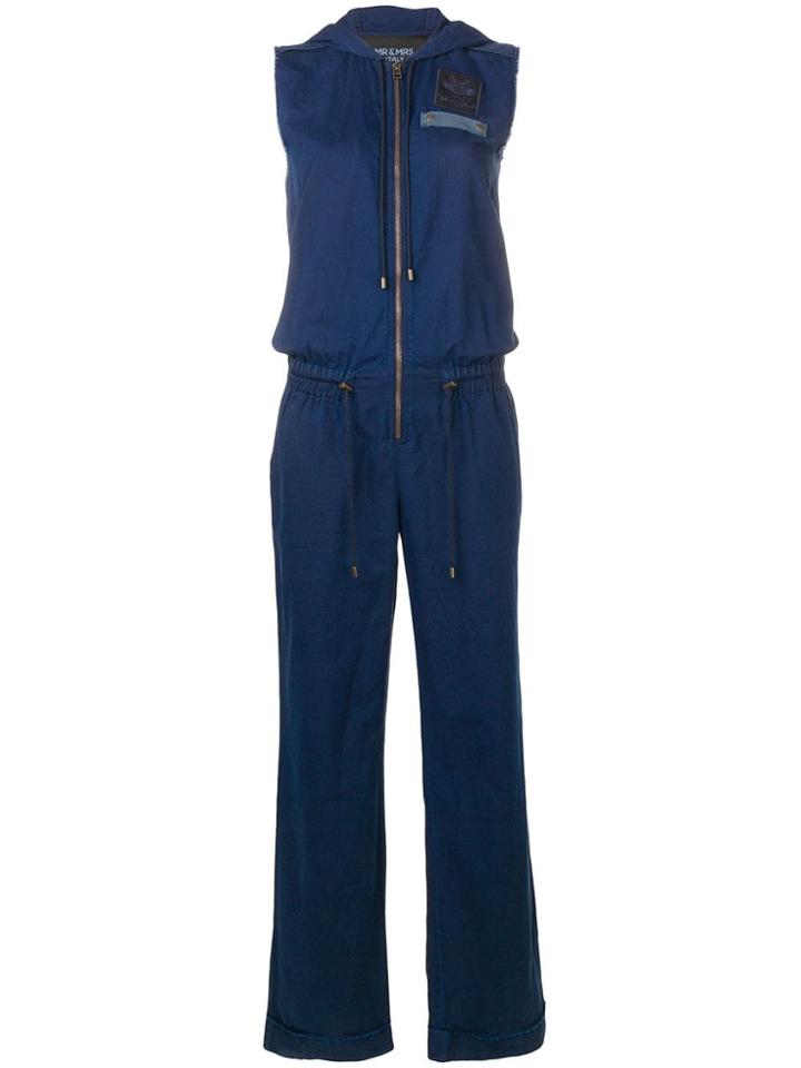 Mr & Mrs Italy Hooded Jumpsuit - Blue