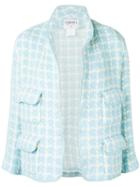 Chanel Pre-owned 1996's Checked Jacket - Blue