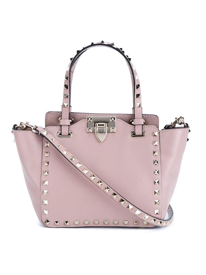 Valentino Mini 'rockstud' Trapeze Tote, Women's, Nude/neutrals