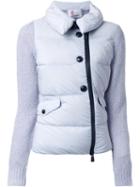 Moncler Grenoble Knit Sleeve Puffer Jacket, Women's, Size: Xs, Grey, Nylon/polyester
