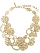 Oscar De La Renta Hammered Disc Necklace, Women's