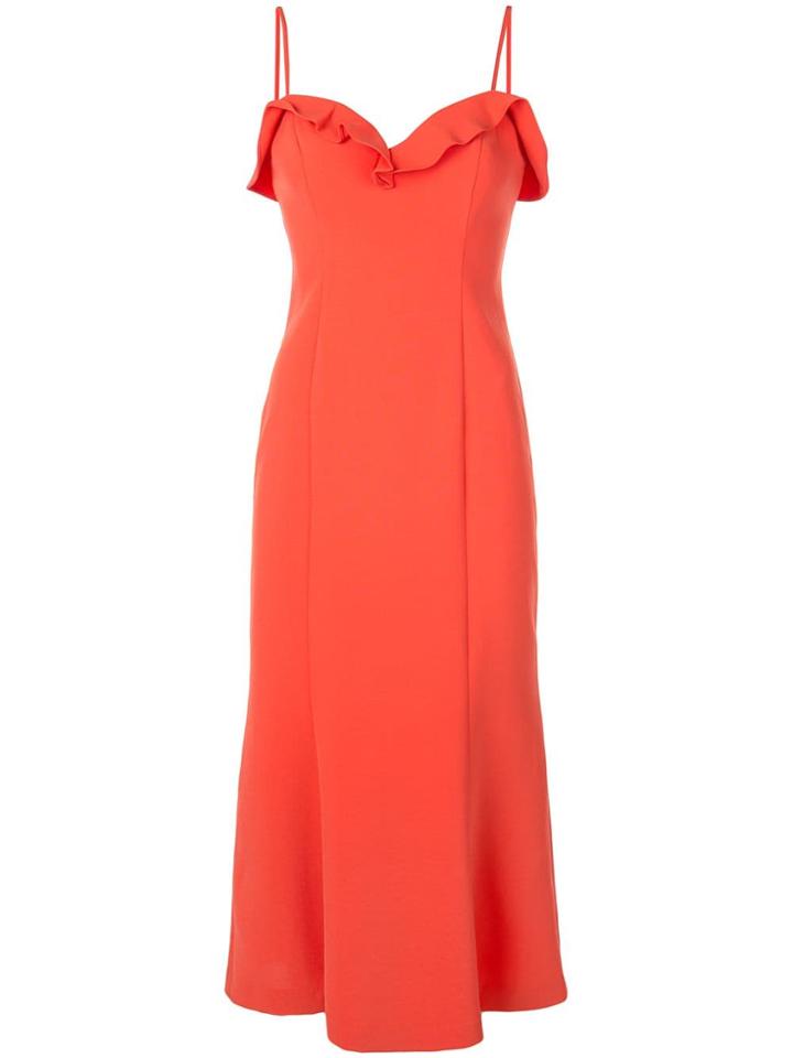 Likely Sweetheart Neckline Midi Dress - Orange