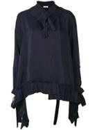 P.a.r.o.s.h. Ruffled Hem Shirt - Blue