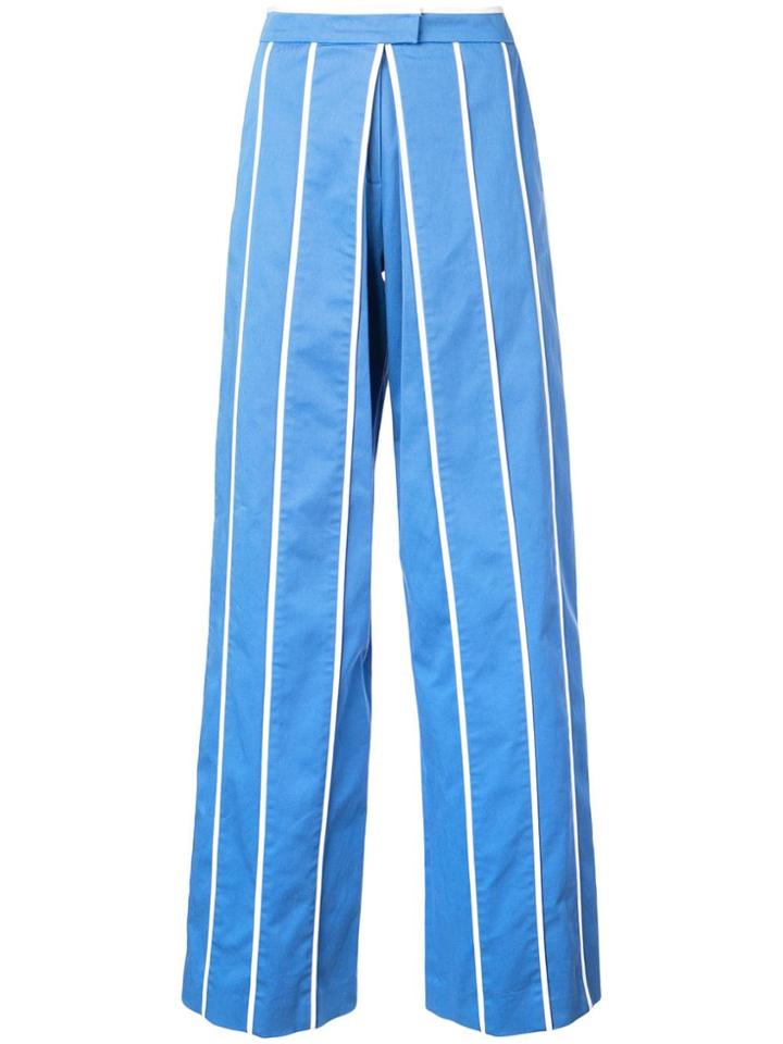 Derek Lam Cotton Twill Pinstripe Trousers - Neutrals