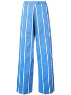 Derek Lam Cotton Twill Pinstripe Trousers - Neutrals