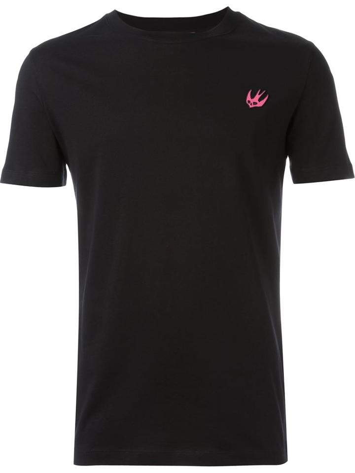 Mcq Alexander Mcqueen 'swallow' T-shirt, Men's, Size: Small, Black, Cotton