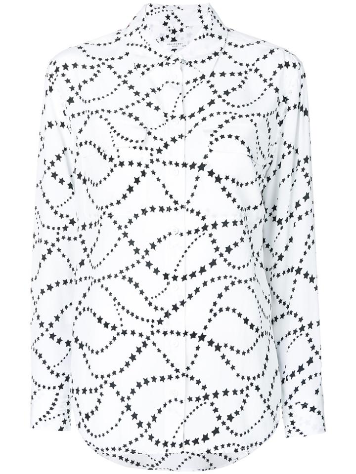 Equipment Stars Print Shirt - White
