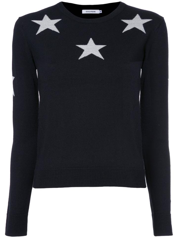 Guild Prime Star Intarsia Jumper - Black