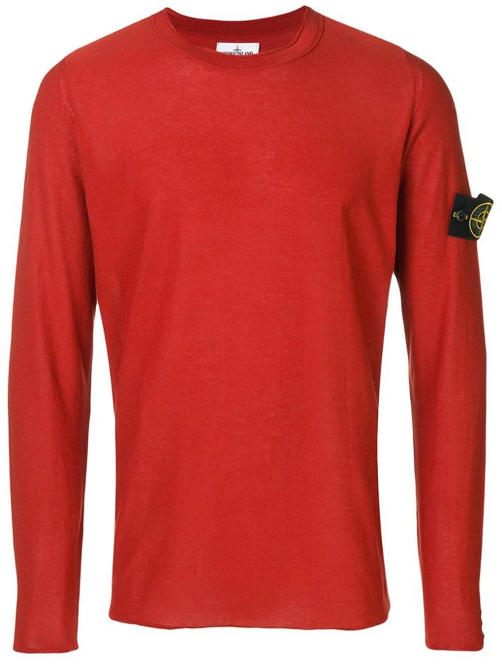 Stone Island Long Sleeve T-shirt - Red