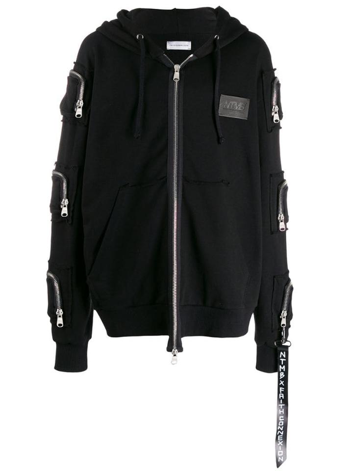 Faith Connexion Ntmb Oversized Zip-up Hoodie - Black