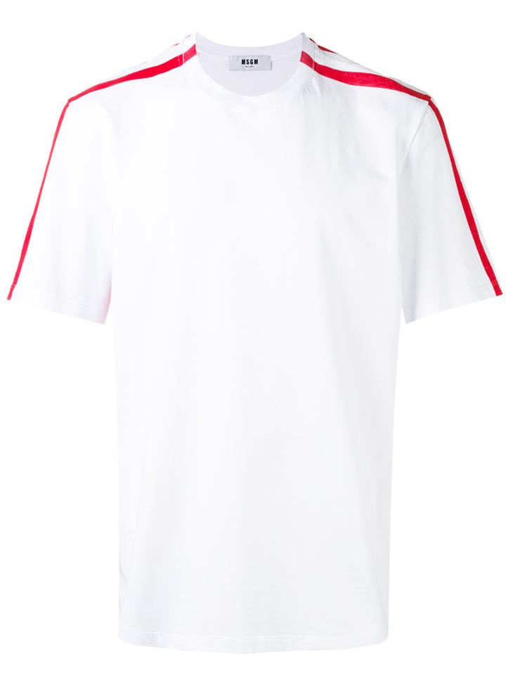 Msgm - Trimmed T-shirt - Men - Cotton - L, White, Cotton
