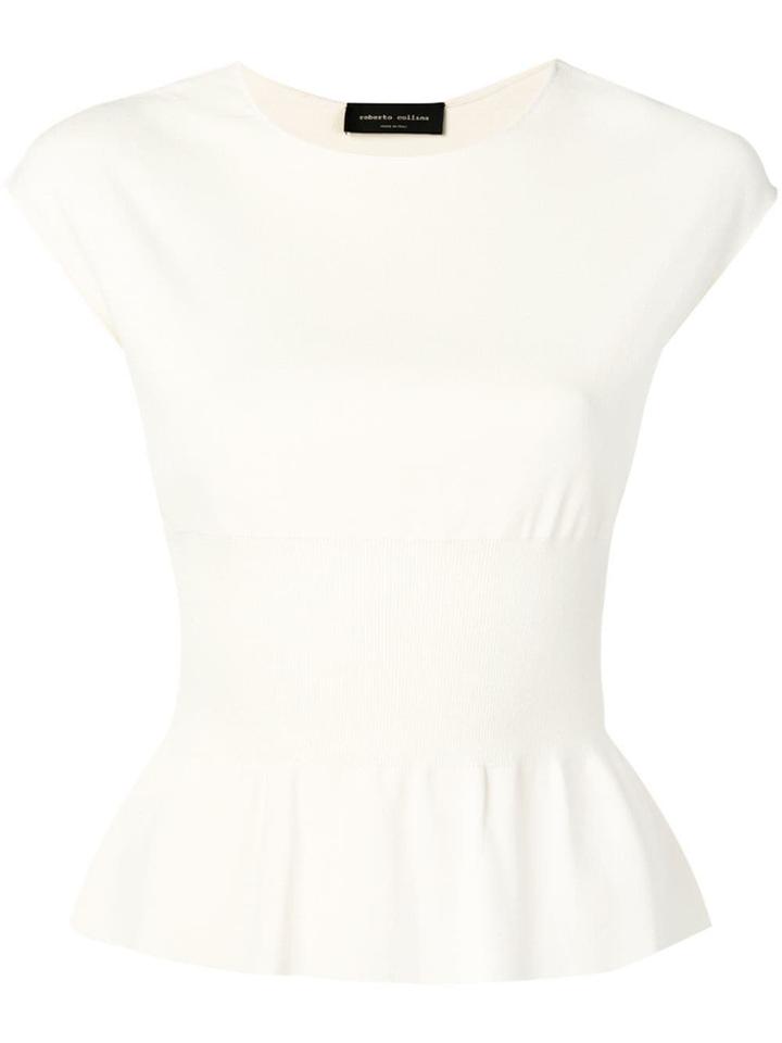 Roberto Collina Ribbed Knit Top - Neutrals