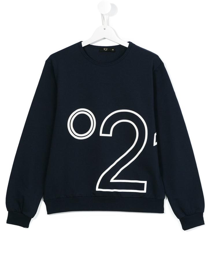 No21 Kids Logo Print Sweatshirt, Boy's, Size: 14 Yrs, Blue
