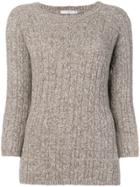 Circolo 1901 Long-sleeve Fitted Sweater - Brown