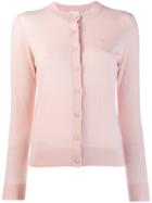 Burberry Embroidered Chest Logo Cardigan - Pink