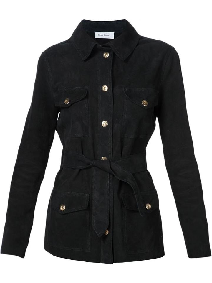 Beau Souci Belted Suede Jacket